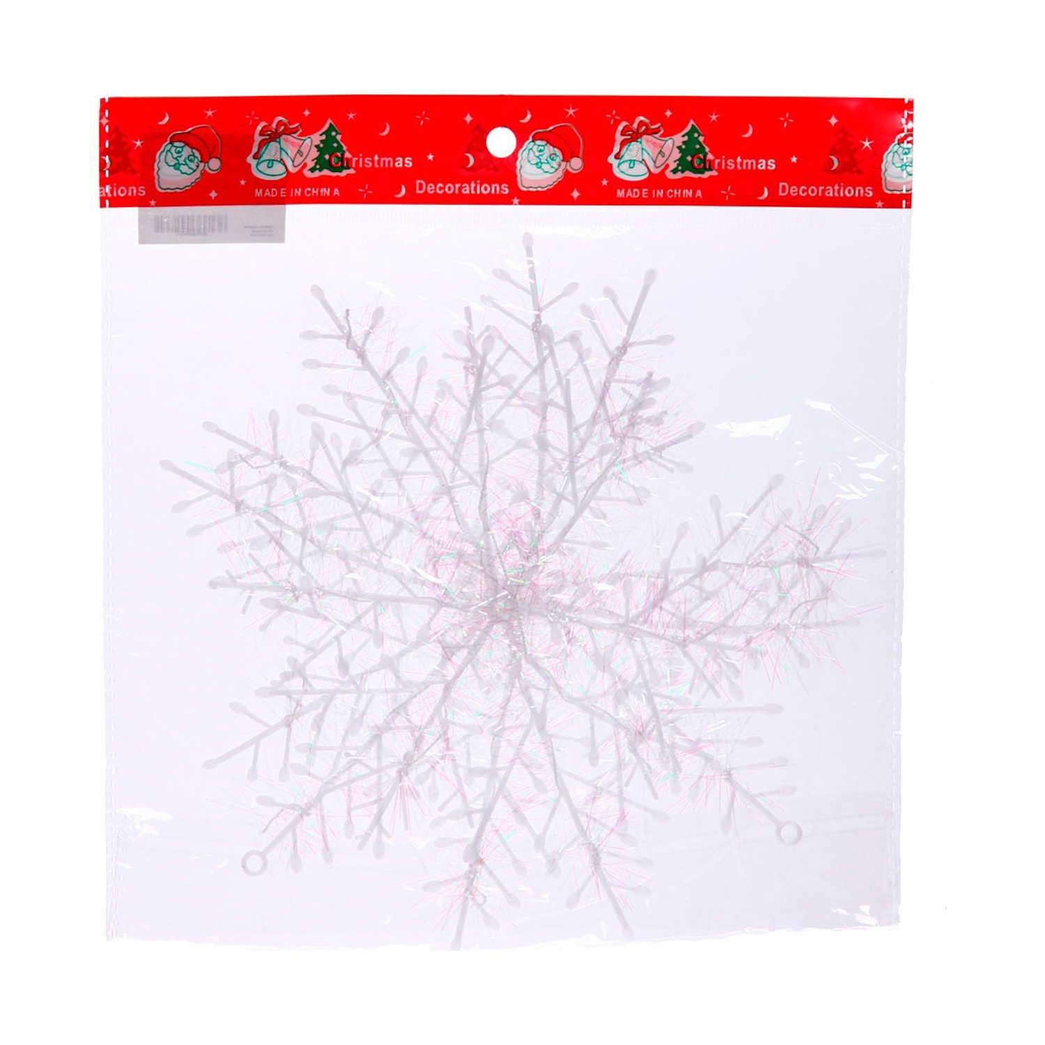 Набор новогодних украшений Серпантин «Снежинка», 21 см, 3 шт., белый