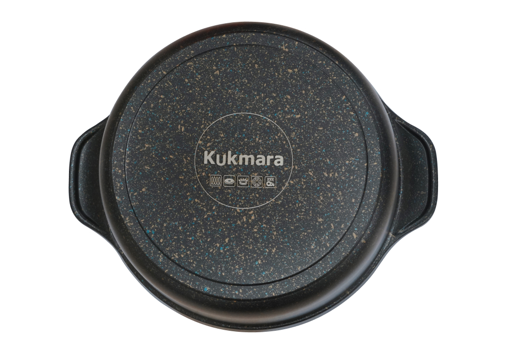 Кастрюля алюмин. антипригарная "Kukmara" "Granit Ultra INDUCTION" blue 4,0л Стекл.кр. кгги43а *1/3