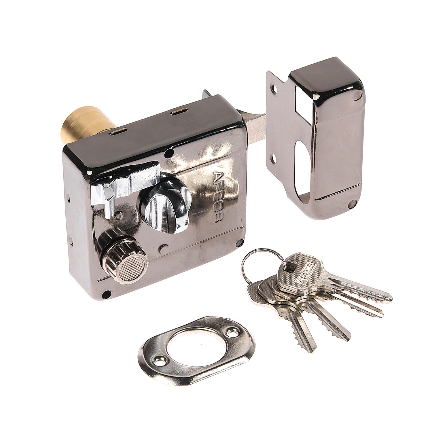 Замок накладной 0556-С-BN никель черный Apecs *1/20