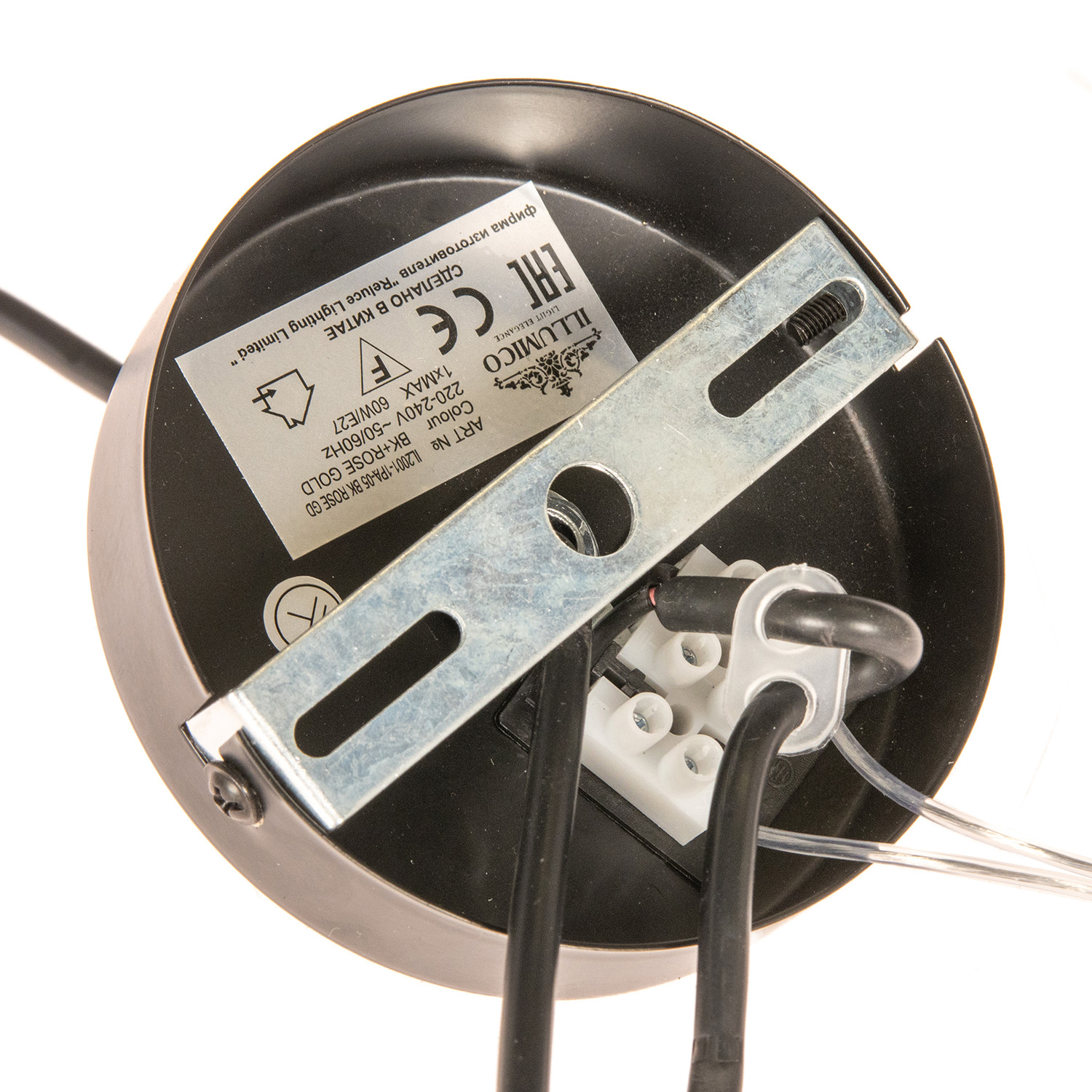 Люстра IL2001-1PA-05 BK ROSE GD 40Вт Е27 S=6м2  *1