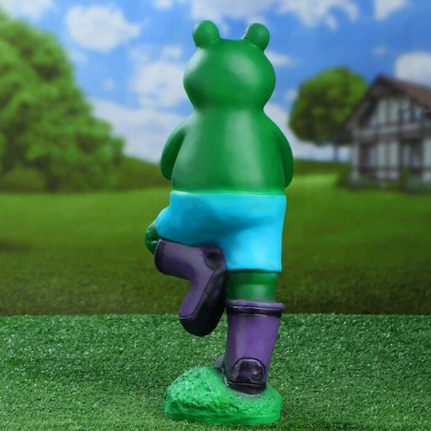 Садовая фигура "Лягушка попрыгунья" 18х20х50 см 4803561