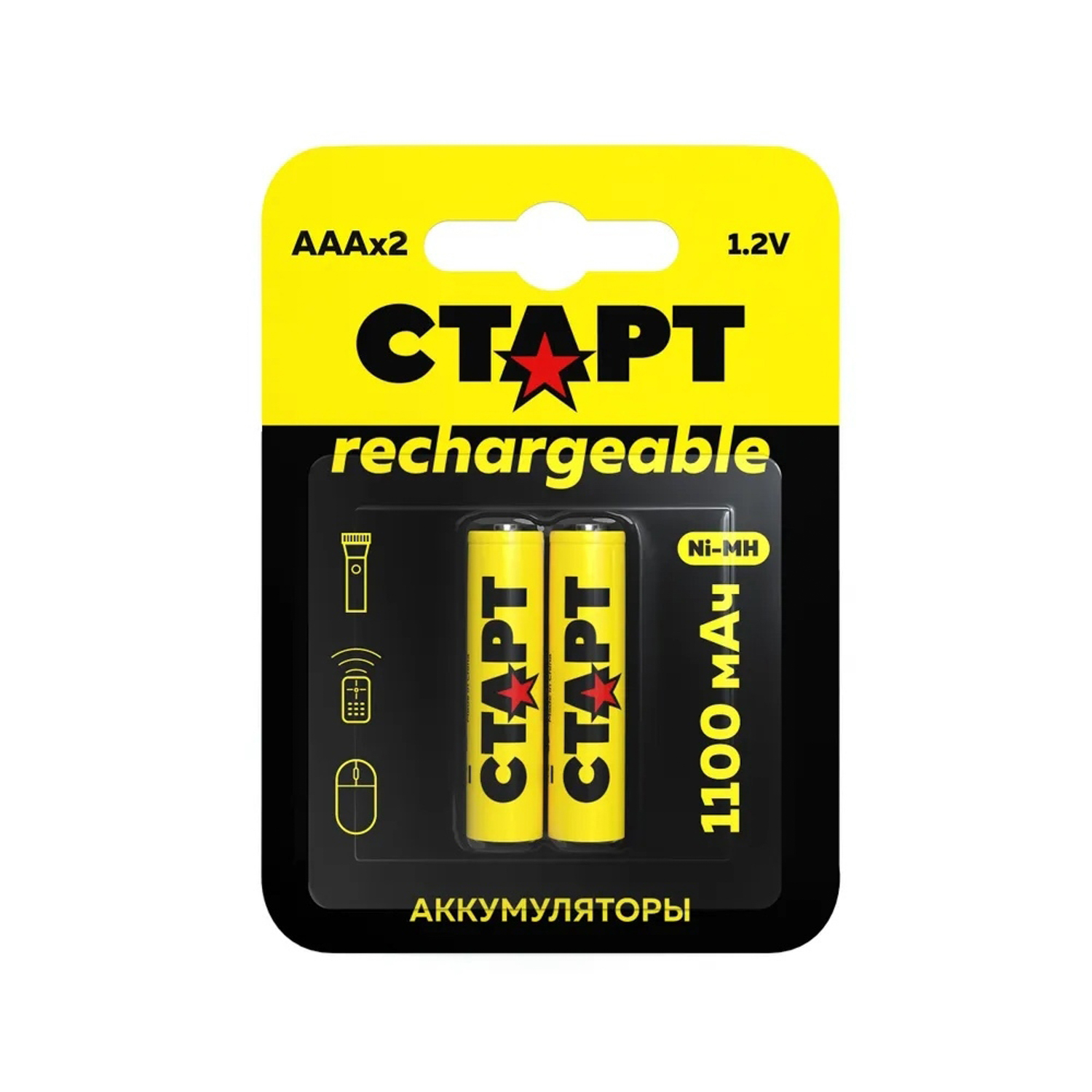 Аккумулятор СТАРТ HR03 AAA 1100mAh Ni-MH BL2 *2/24/384 Аккумулятор СТАРТ HR03 AAA 1100mAh Ni-MH BL2 *2/24/384