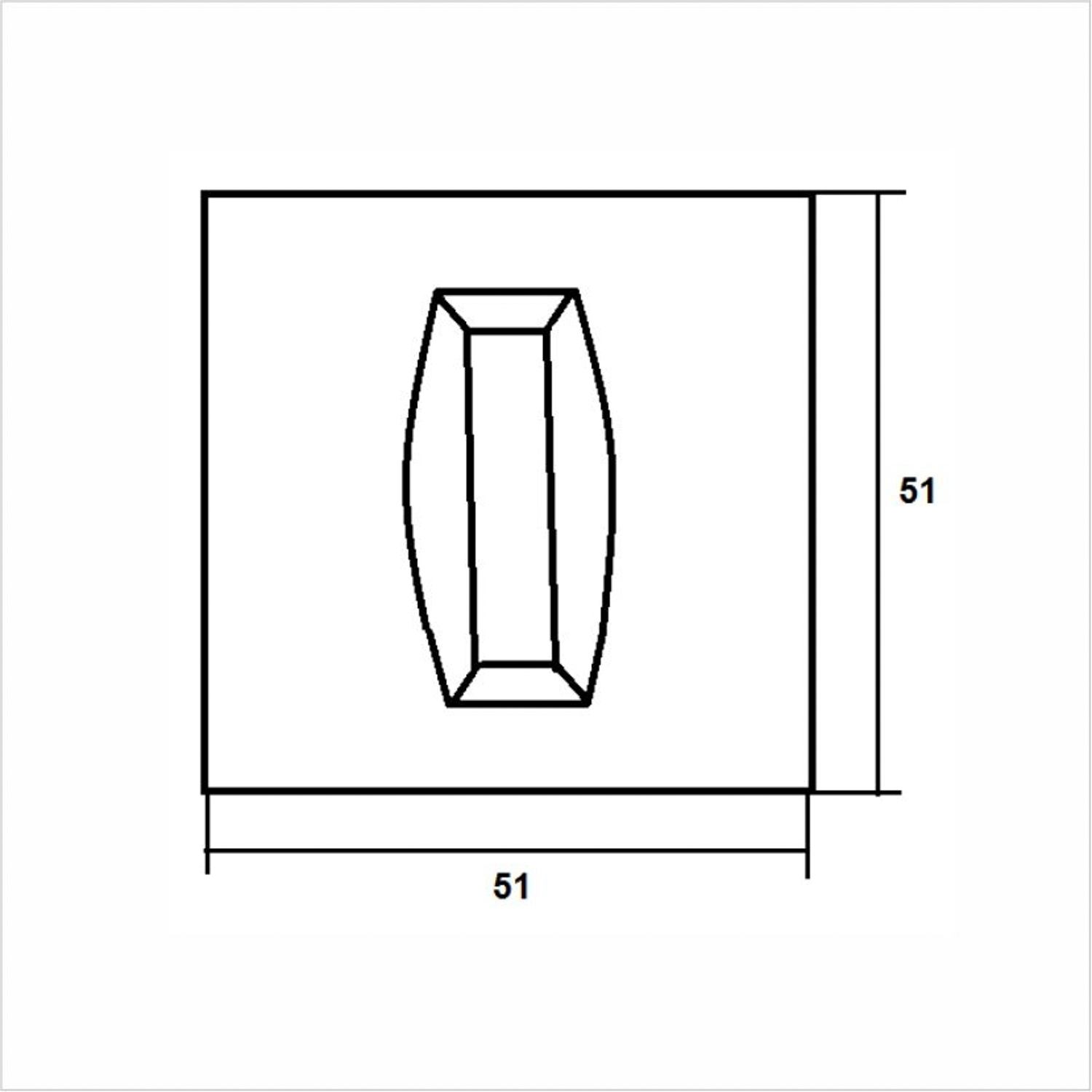 Фиксатор ЧЕРНЫЙ матовый "А11"серия 03 slim 204903 TRODOS *1/24