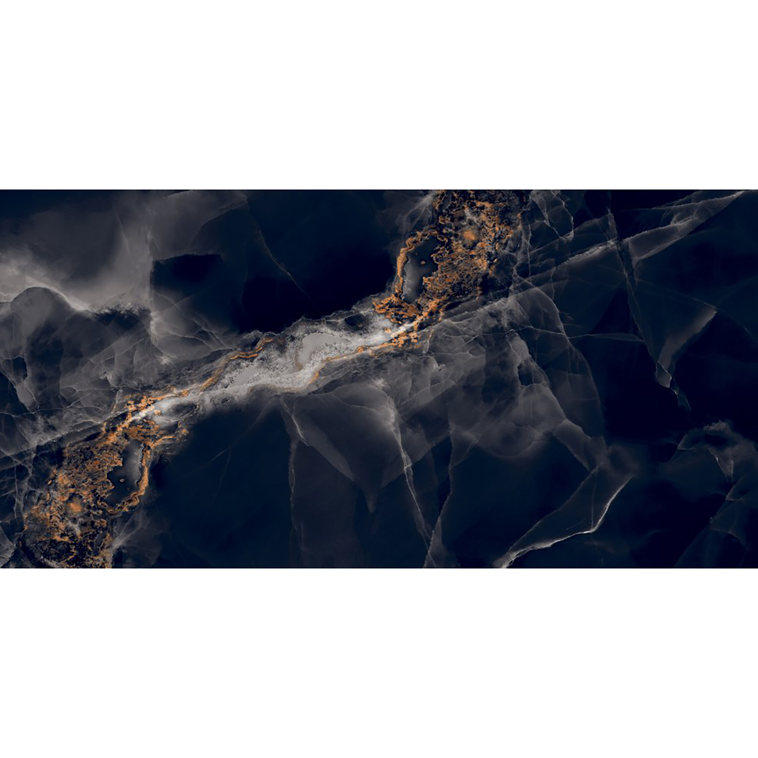 Керамогранит 1.44 м² Global Tile Paradise GT120604305HPR, 1200х600х9 мм, суперполированный, черный