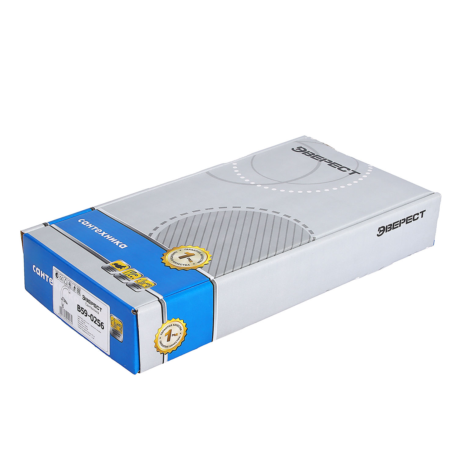 Смеситель для кухни Эверест В59-0256 высокий излив (черный) *1/10