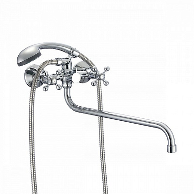 Смеситель для ванны Milardo Duplex, длинный излив, двухвентильный