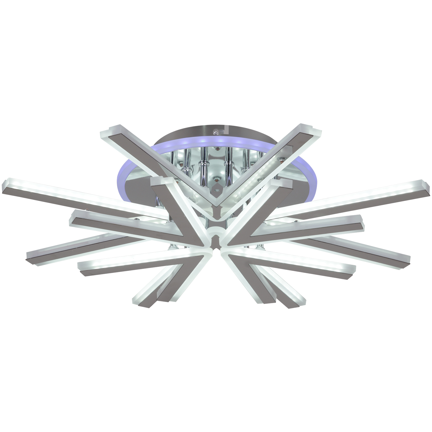 Светильник потолочный светодиодный 09824-3.3-4+4C CR (RGB)  LED 111W 3000-6000К ПДУ+диммер S=20м2 *1