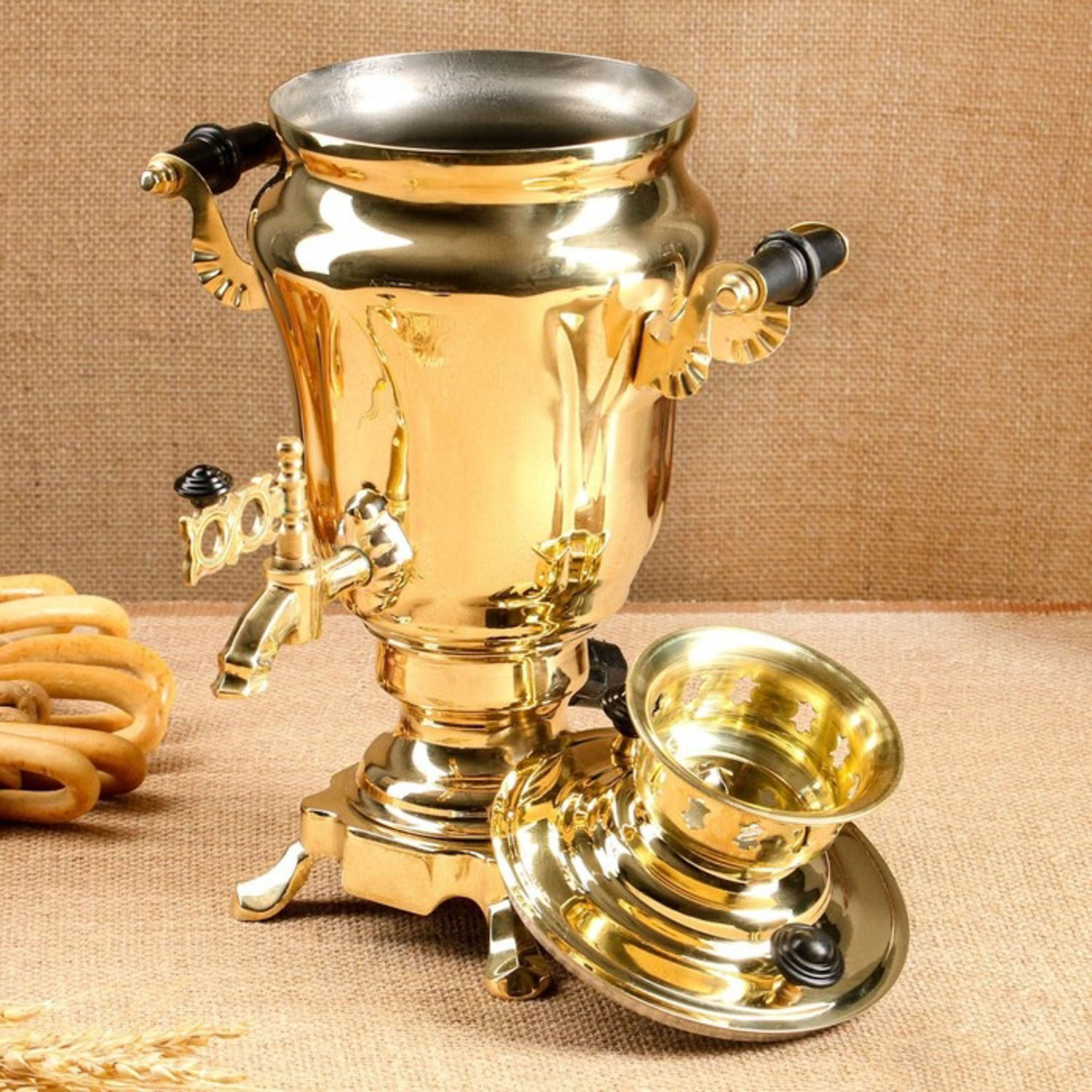 яяяСамовар электрический, 1,5 л, латунь 7619551