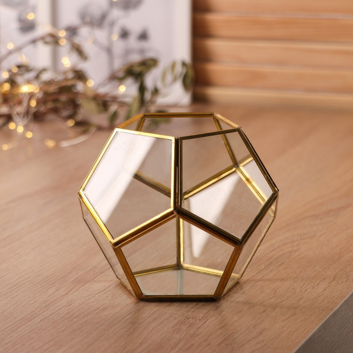 Флорариум каркас "Агнес" 12х14 см, золото 2329295