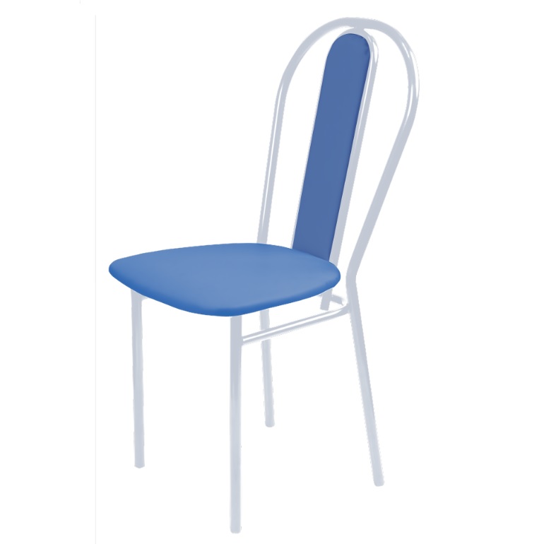 Стул Nika 3-1, 51.8х42х91 см, экокожа, синий