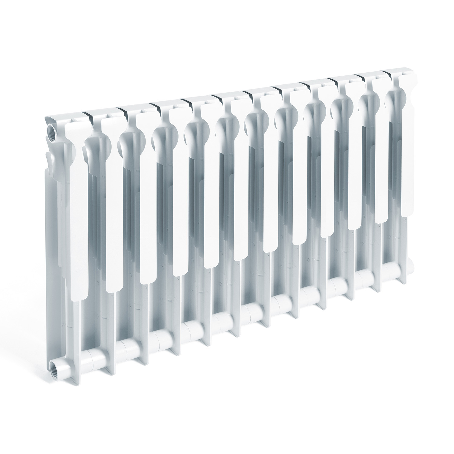 Радиатор алюминиевый 12 секций STI, 500 мм, белый