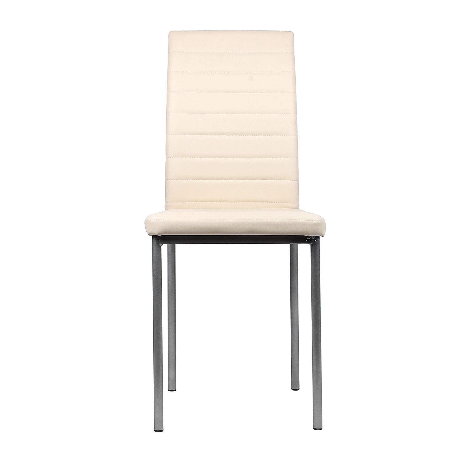 Стул СОРЕНТО ПЛЮС 520x430xh1.100 кожазам КРЕМОВЫЙ+металл.каркас*4