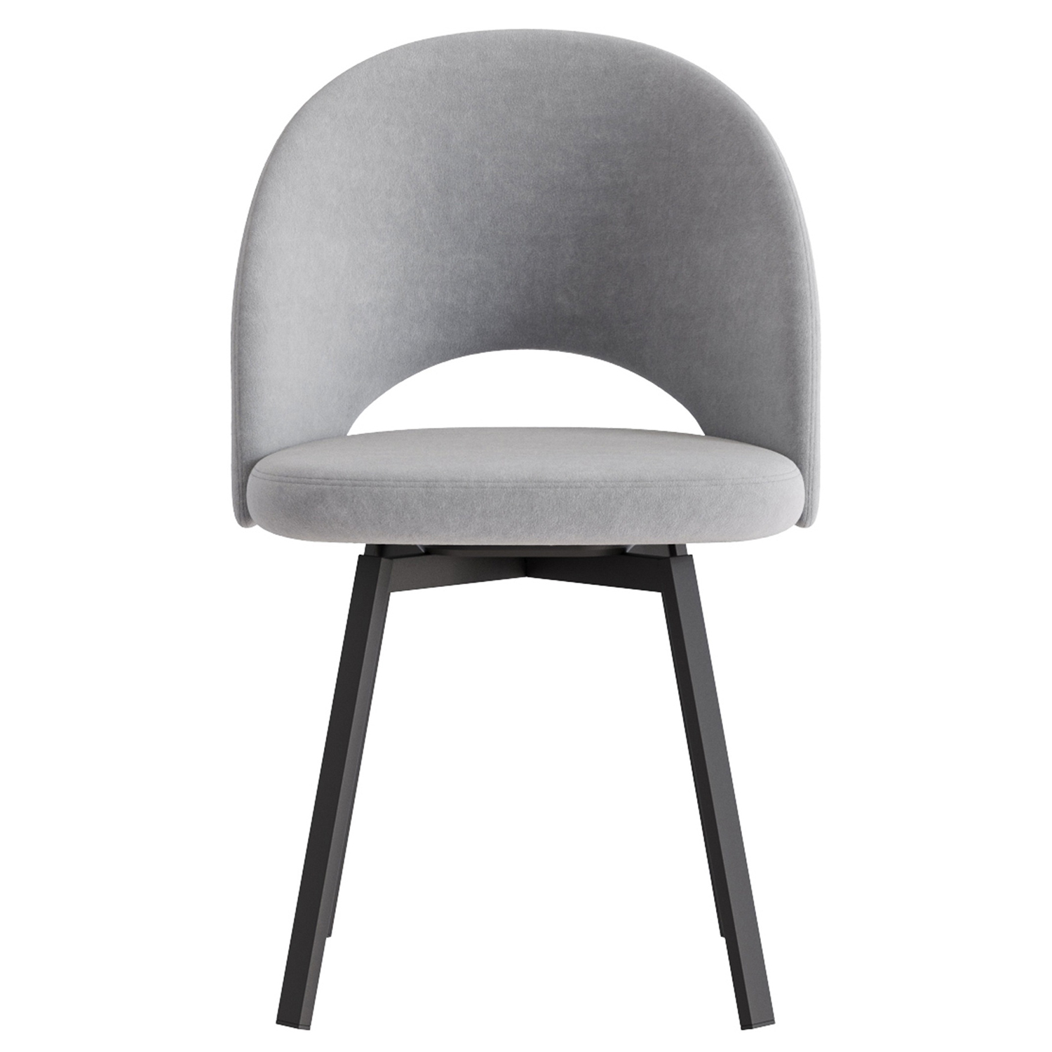 Стул АВИНЬОН 460x570xh920 Парма 1013 Серый+металл.каркас рилли Черный*4