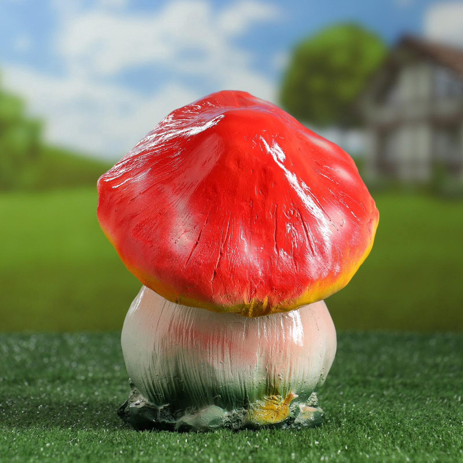 Садовая фигура "Гриб с лицом" 23см  4237585