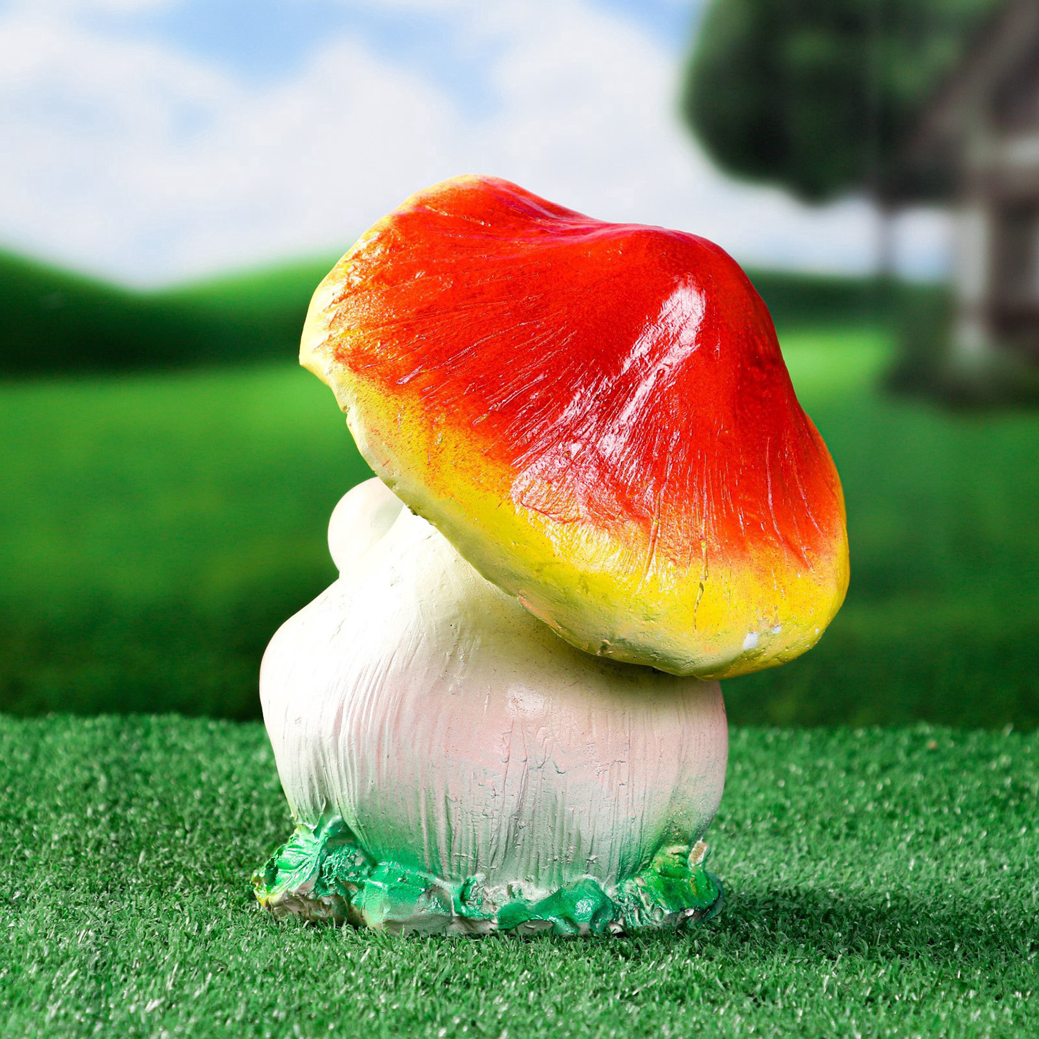 Садовая фигура "Гриб с лицом" 23см  4237585