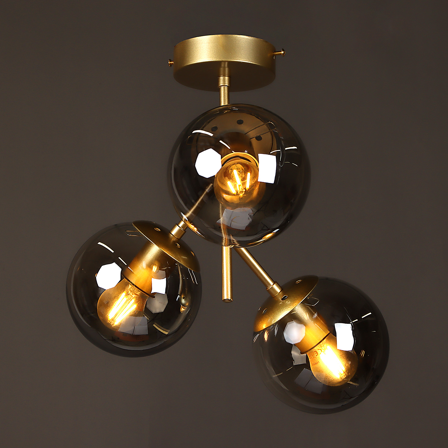 Люстра N36375/3 GD 3*40W E27 220V (d-350; h-340) VERNER LIGHTING *1