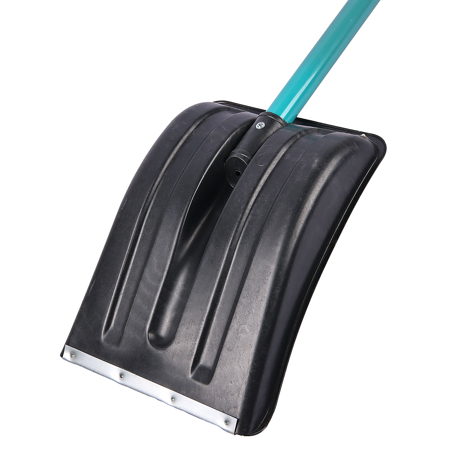 Лопата снегоуб пластик 280*370 автомобильная с алюм. черенком, V-ручкой  (Новгород)  *5