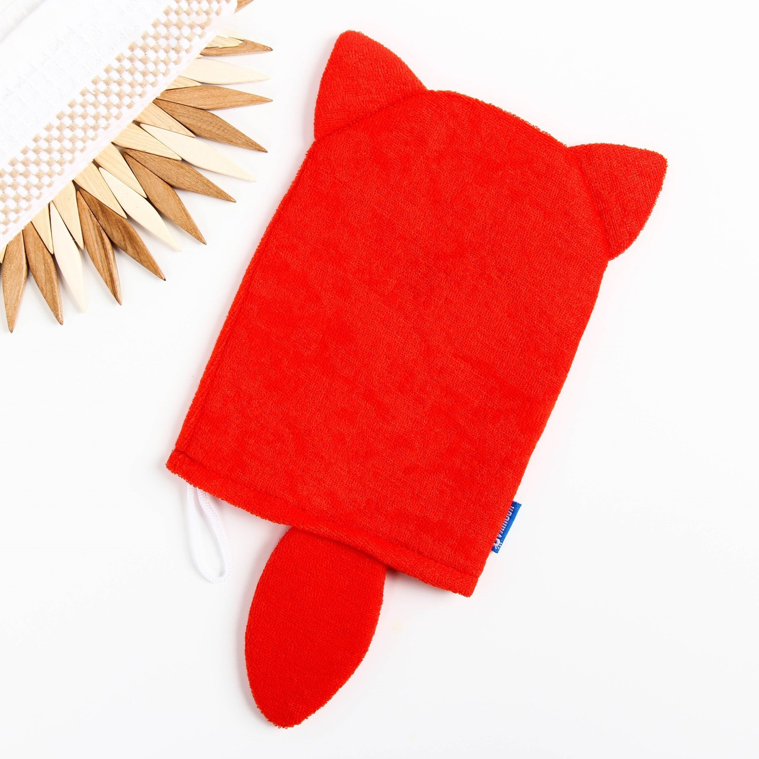 яяяИгрушка-мочалка для купания "Лисичка" из махры 3612503