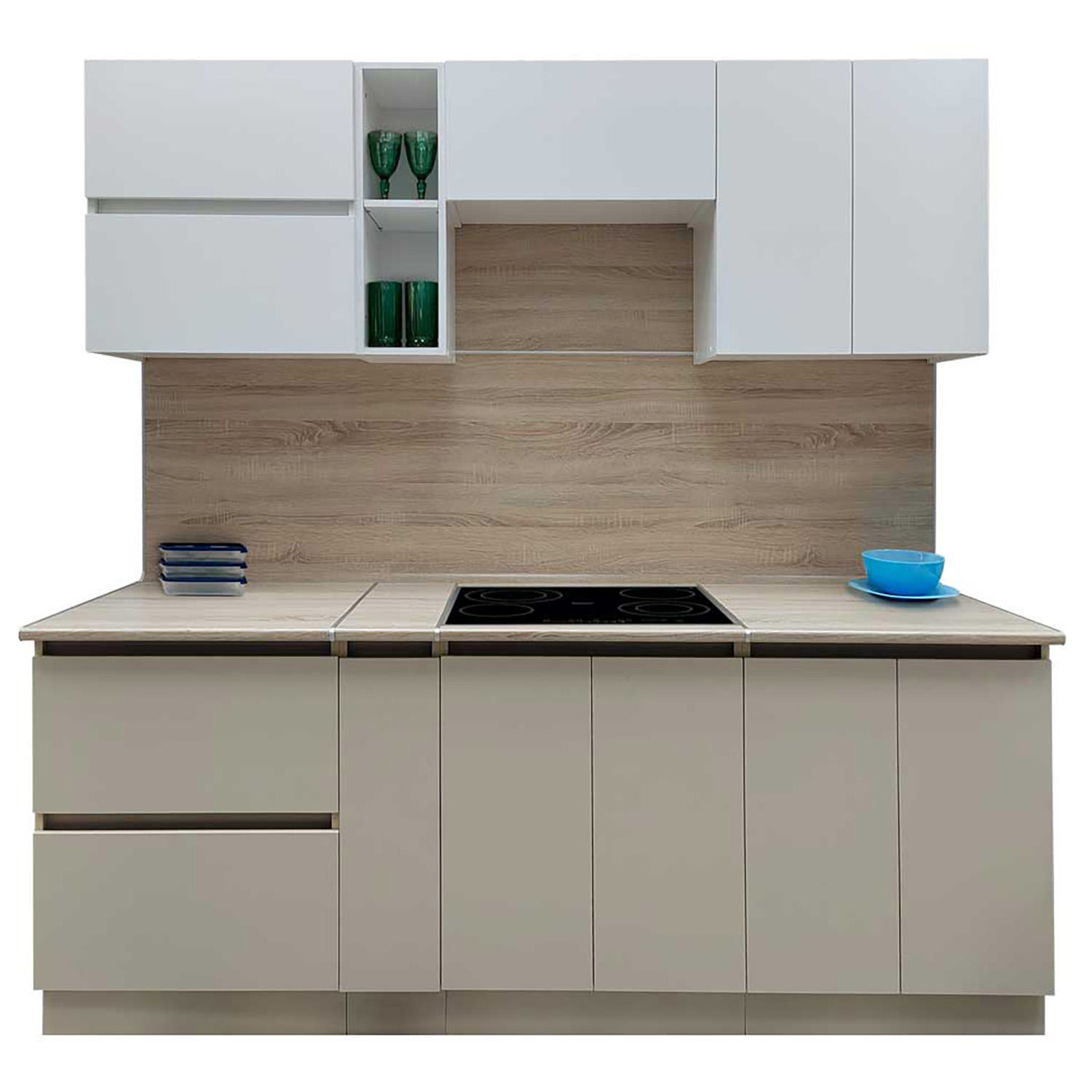 Шкаф напольный 400х850х600 мм BROZEX-WOOD Melissa, с дверцей, светло-бежевый