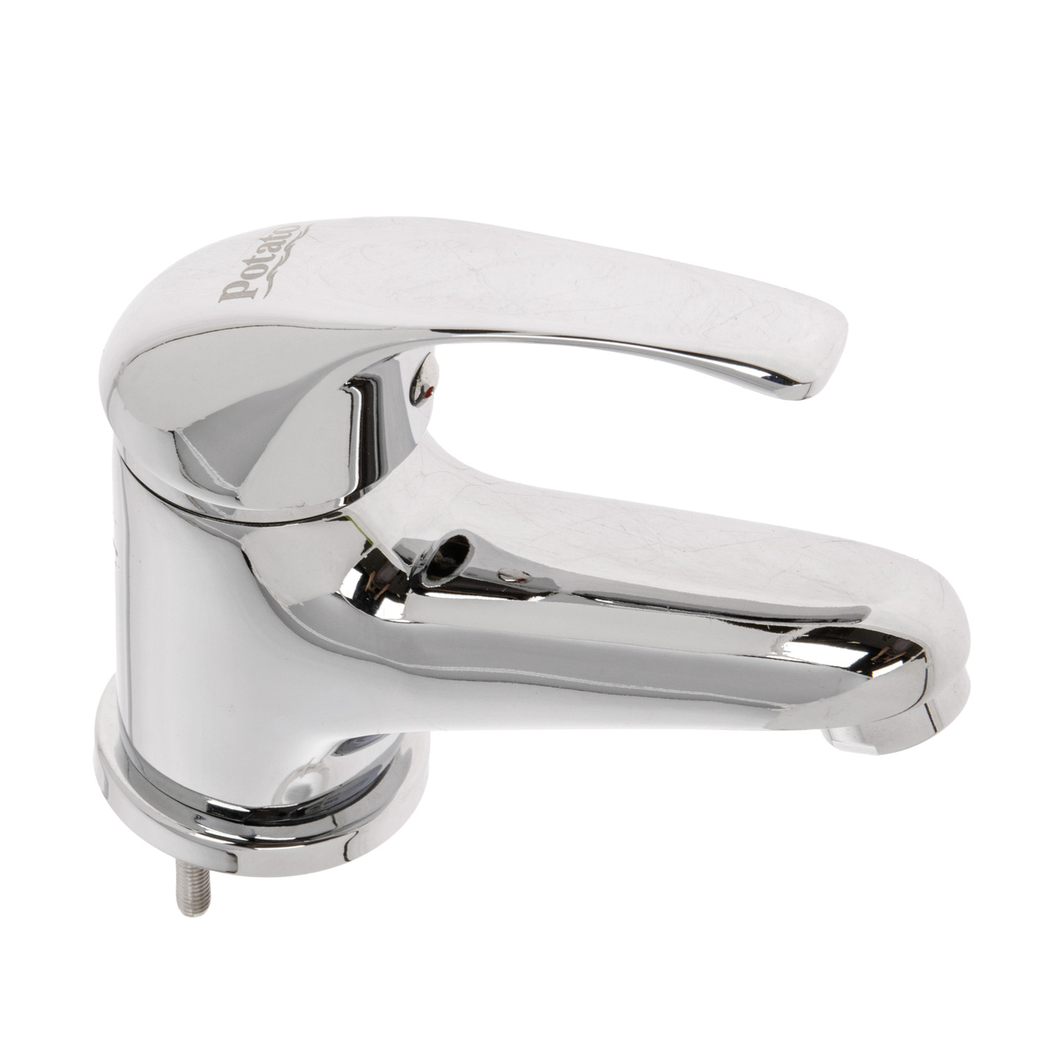 Смеситель для умывальника Potato P1004, короткий излив, рычажный