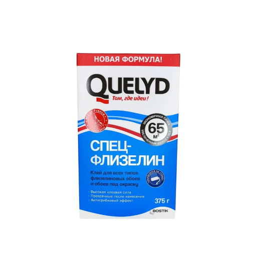 Клей для обоев флизелиновый 375г "Спец-флизелин" Quelyd  65м2  *1/12/540 Клей для обоев флизелиновый 375г "Спец-флизелин" Quelyd  65м2  *1/12/540