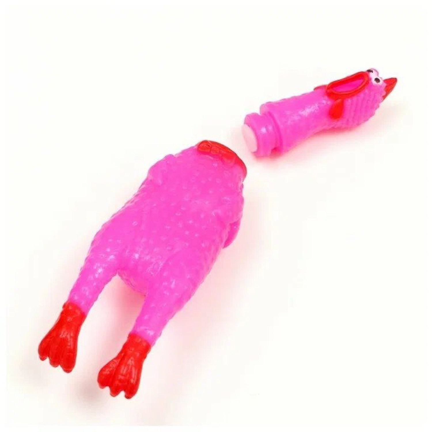 Игрушка пищащая "Курица" малая для собак, 16,5 см, ярко-розовая 6244382