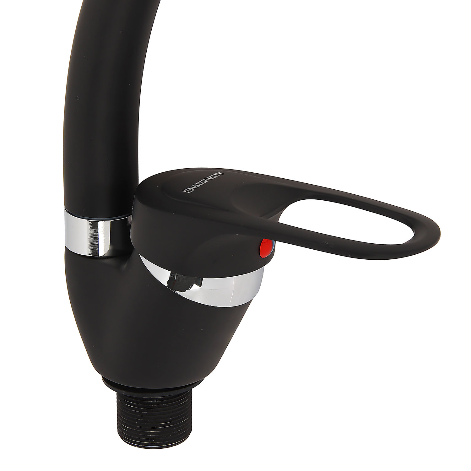 Смеситель для кухни Эверест В59-0256 высокий излив (черный) *1/10