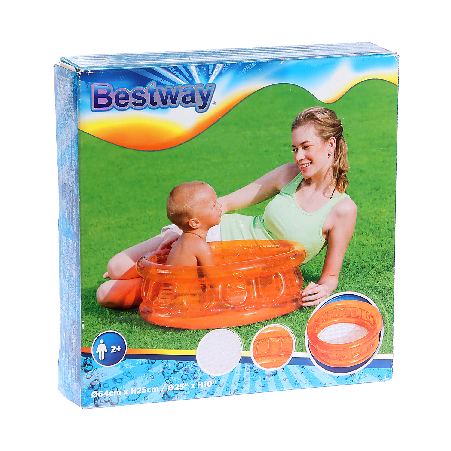 яяяБассейн надувной круглый 64*25 см Kiddie Bestway (51112)
