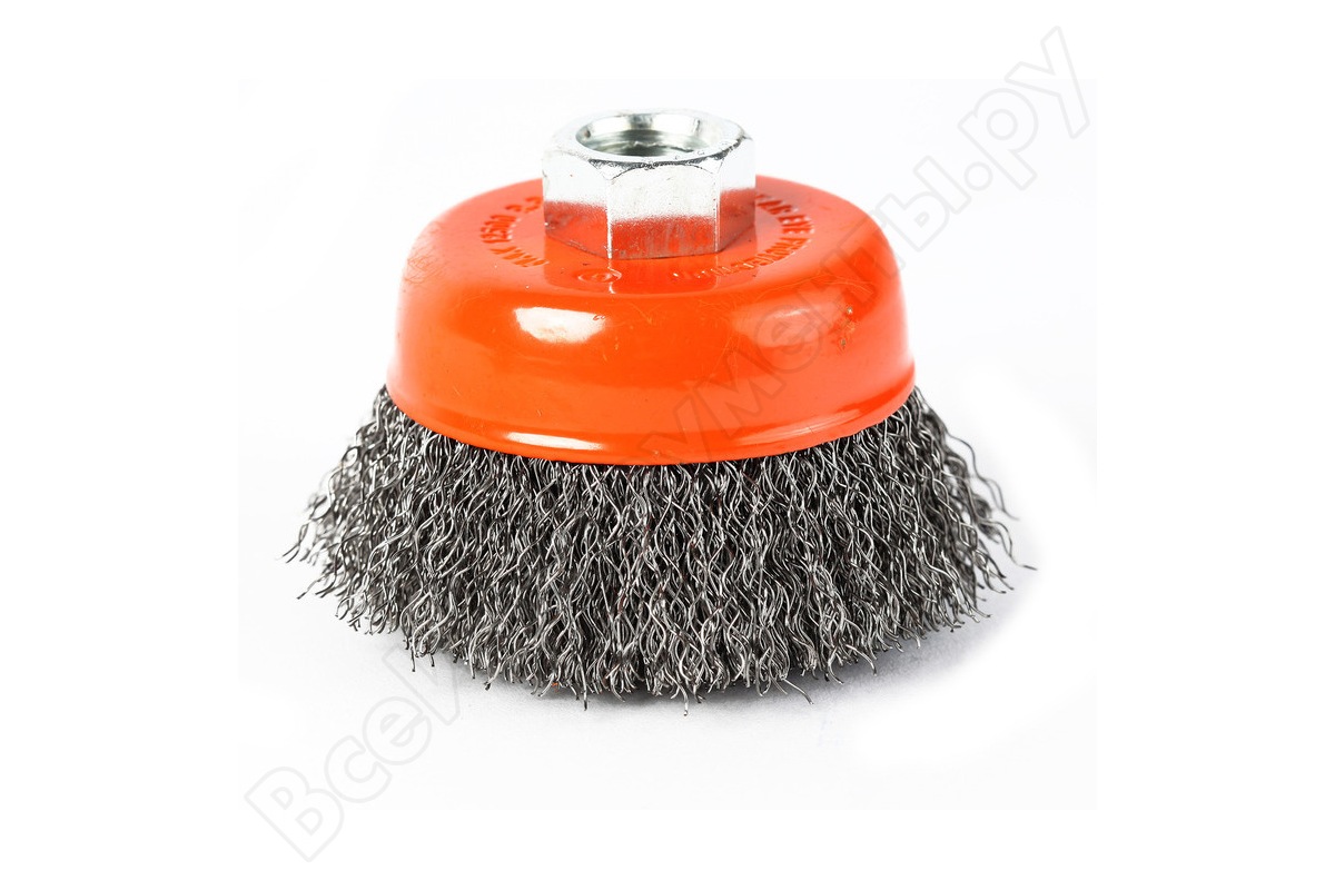 Щетка-крацовка "чаша" гофрированная проволока 125мм*ХМ14мм PATRIOT *1/30