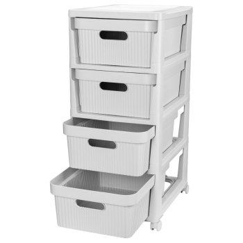 Комод пластм. "Velvet" 4 ящика выс.690мм, шир.300мм, гл.385мм Светло-серый 435218838 ("Бытпласт") *1 Комод пластм. "Velvet" 4 ящика выс.690мм, шир.300мм, гл.385мм Светло-серый 435218838 ("Бытпласт") *1