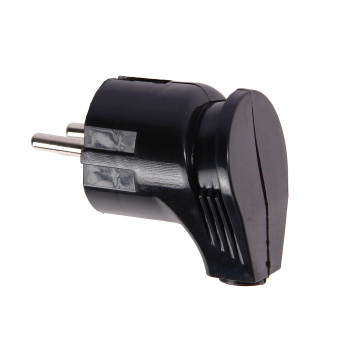 Вилка угловая с/з 16А 250В черная TDM SQ1806-0008 *10/30/300