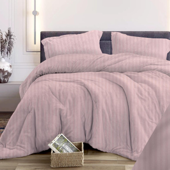 Постельное белье 2сп бязь-страйп Орхидея 334-7/5 пудровый, наволочки 70*70 - 2шт *1/6