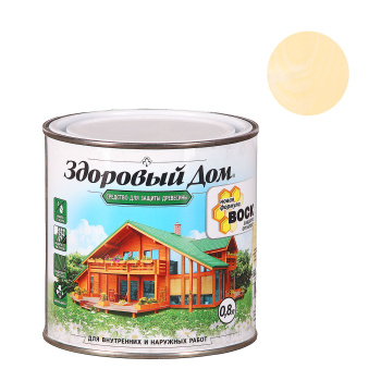Средство для защиты древесины Здоровый дом, 0,8 л, бесцветный