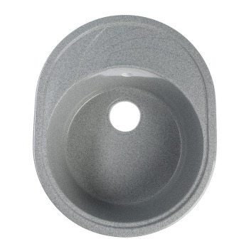 Мойка из искусственного камня овальная серая глянцевая AG3C3 570х465х180 AGATA *1