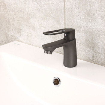 Смеситель для умывальника Эверест B10-15319, короткий излив, рычажный