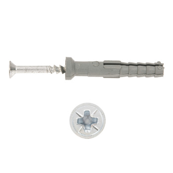 Дюбель с шурупом 6х40 мм BROZEX, оцинкованная сталь, 100 шт.