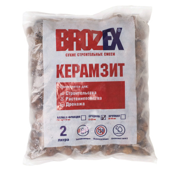 Керамзит 2 л BROZEX, фракция 10-20 мм Керамзит 2 л BROZEX, фракция 10-20 мм