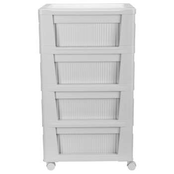 Комод пластм. "Velvet" 4 ящика выс.690мм, шир.300мм, гл.385мм Светло-серый 435218838 ("Бытпласт") *1 Комод пластм. "Velvet" 4 ящика выс.690мм, шир.300мм, гл.385мм Светло-серый 435218838 ("Бытпласт") *1