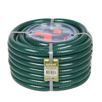 Шланг поливочный 20 м Авангард "Военный", ПВХ, 3/4", армированный, с фитингами, зеленый Шланг поливочный 20 м Авангард "Военный", ПВХ, 3/4", армированный, с фитингами, зеленый