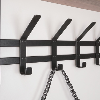 Вешалка настенная с полкой 670х270х270мм "Торонто 21Д" Черная ВСПТ21Д Ч ("ЗМИ") *1 Вешалка настенная с полкой 670х270х270мм "Торонто 21Д" Черная ВСПТ21Д Ч ("ЗМИ") *1