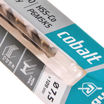 Сверло по металлу 7,50*109/69мм HSS-Co P6M5К5 (1шт) блистер арт.668075 COBALT RENNBOHR *10/40/320 Сверло по металлу 7,50*109/69мм HSS-Co P6M5К5 (1шт) блистер арт.668075 COBALT RENNBOHR *10/40/320