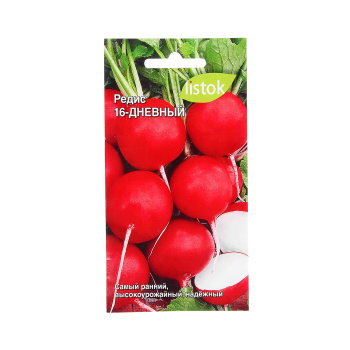 Семена Редис 16 дней 1гр LISTOK *10/500
