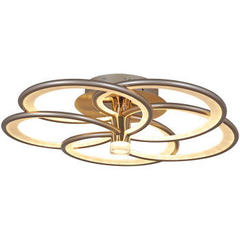 Люстра 09246-0.3-5S Champaign silver LED ПДУ ПДУ+диммер+управление с телефон 3000-6000К S=26м2  *1