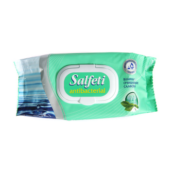 Салфетки влажные Salfeti antibac №72 антибактериальные с клапаном 48397 *520
