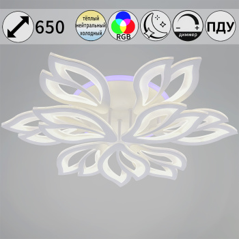 Светильник потолочный светодиодный 85162-0.3-6+3C LED 204W 3000-6500К ПДУ+диммер S=36м2  *1