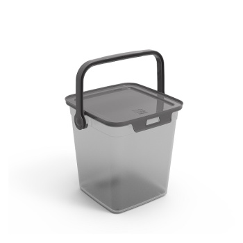 Контейнер для хранения пластм. "Smart" 6,5л 220х235х230мм Проз./серый арт.69301("Полимербыт")*1/12