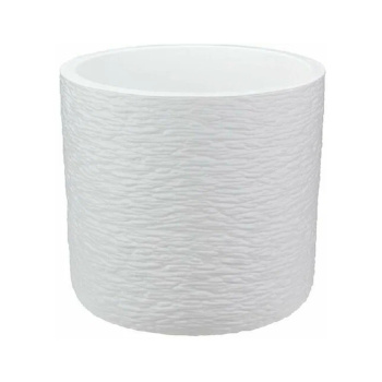 Кашпо пластм. "Сланец" 24л d верха 380мм h265мм со вставкой Белый М3201 ("М-П")*1