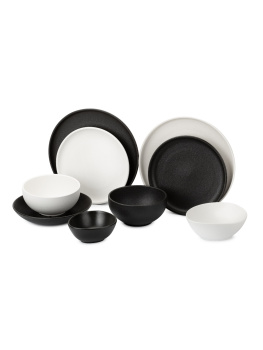 Тарелка фарфор. Domenik "Rock Black" мелкая d21см DM8022 *6/24