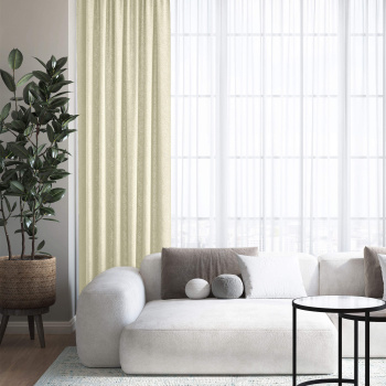 Штора светонепроницаемая рогожка 150*270см крем Волшебная ночь *1/4