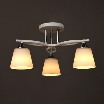 Люстра N6587/3 WT+CR  3*40W E27 220V (d-500; h-250)  VERNER LIGHTING *1